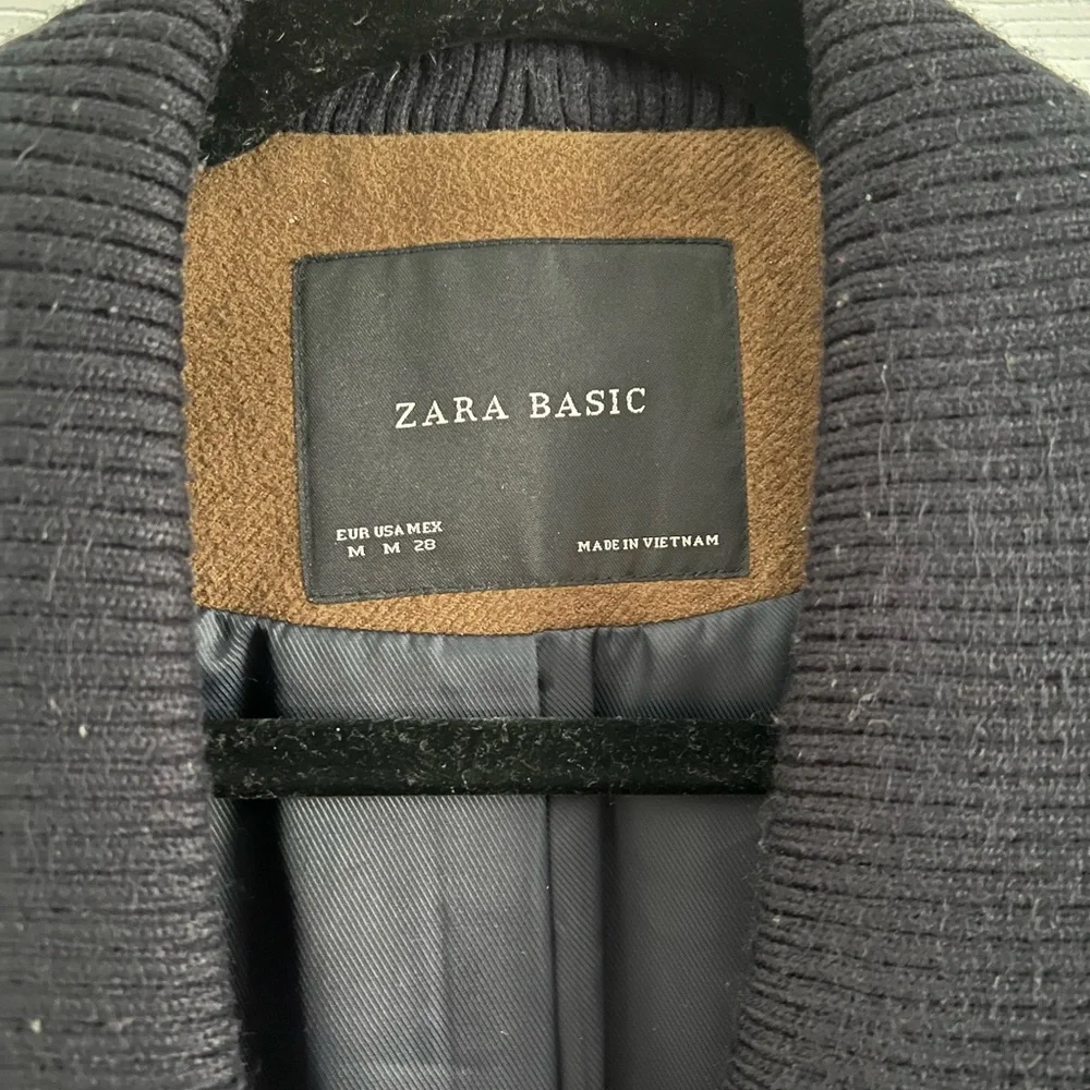 Zara Brown Cocoon Coat w/ Shawl Collar - Picture 3 of 3